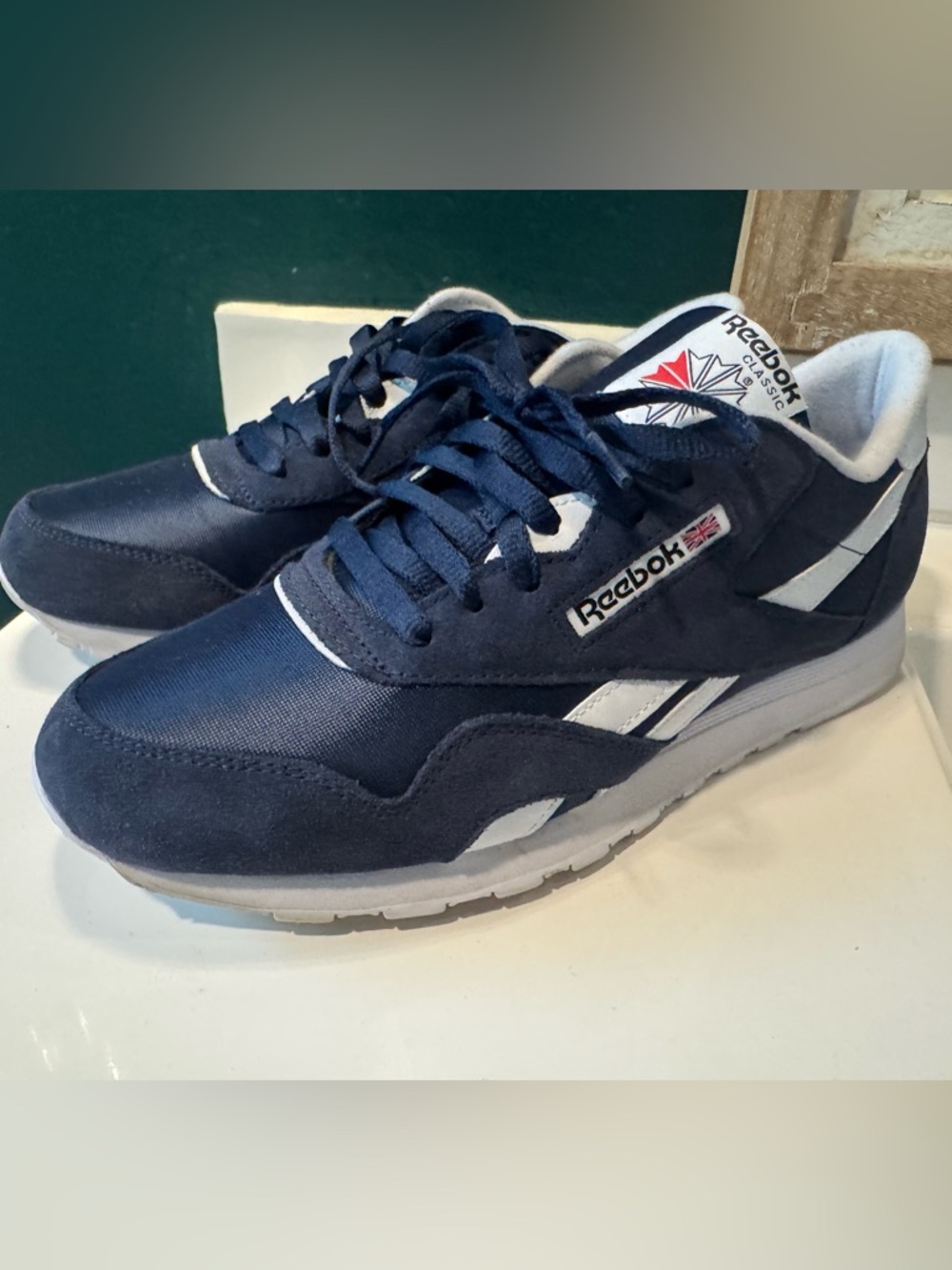 Reebok Men's Navy and White Low-Top Sneaker